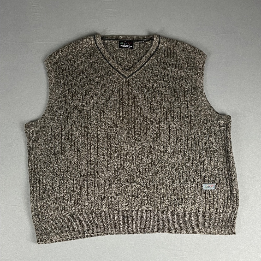 Greg Norman Collection Men's XL Gray Cotton Sweater Vest‎